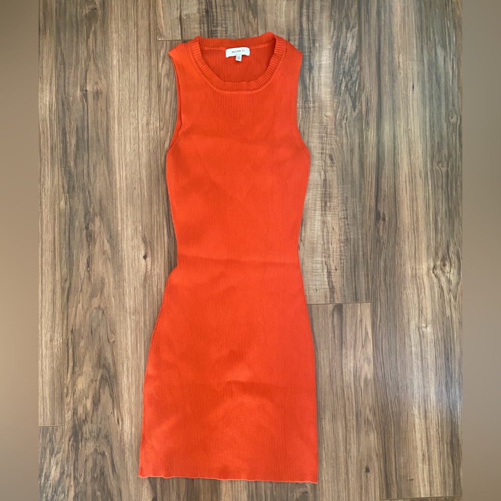 Knit orange dress